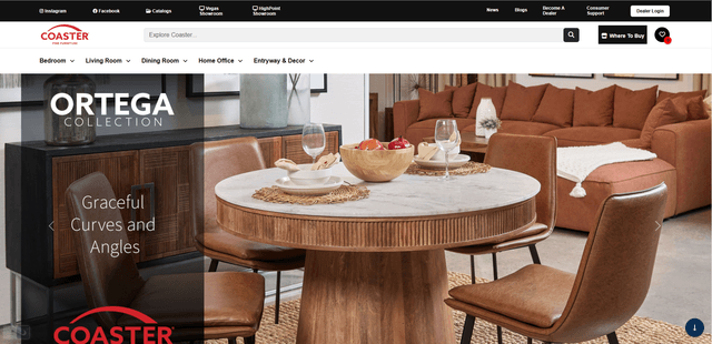Coaster Furniture Corporate Website